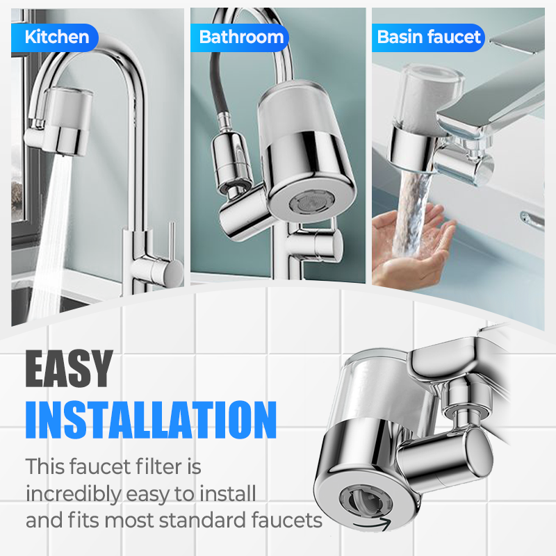AquaMaster360 Elite Faucet Filter Nozzle Set — Take Command of Every Drop for Pure, Splash-Free Water Power