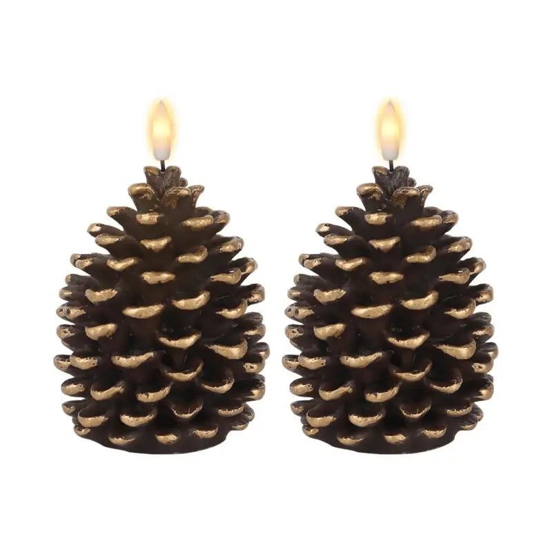 Battery-powered pinecone glow — Wrap Your Home in Endless, Safe Warmth