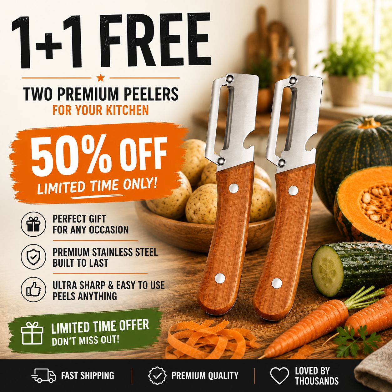 GlideEdge - The peeler that feels as good as it works (1+1 Free)