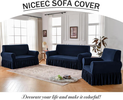 Velvet-Rich Sofa Slipcover — Wrap Your Sofa in Irresistible Plush Comfort and Unshakable Pet-Proof Style