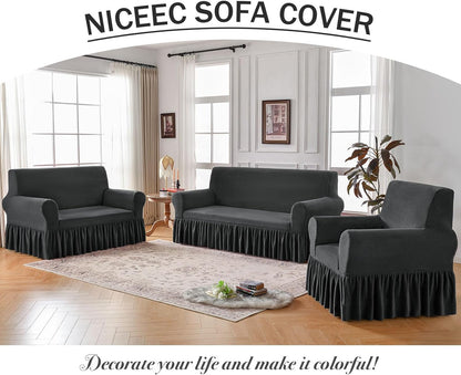 Velvet-Rich Sofa Slipcover — Wrap Your Sofa in Irresistible Plush Comfort and Unshakable Pet-Proof Style