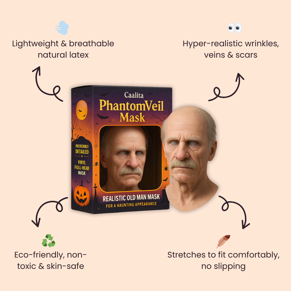 PhantomVeil Mask — Haunt the Night with Bone-Chilling Realism and Unmatched Comfort