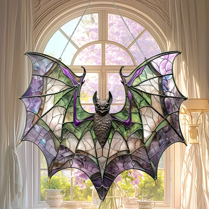 Bat Purple Acrylic Window Hanging — Transform Sunlight Into a Living Memory That Warms Your Soul