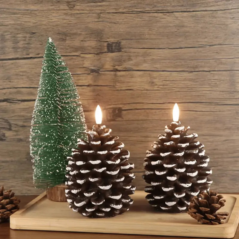 Battery-powered pinecone glow — Wrap Your Home in Endless, Safe Warmth