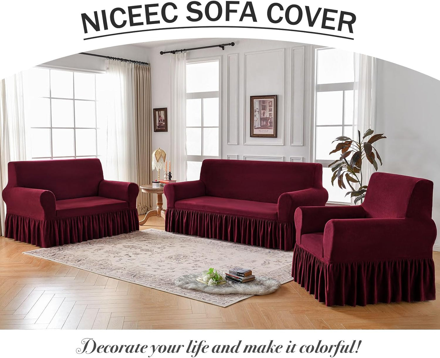 Velvet-Rich Sofa Slipcover — Wrap Your Sofa in Irresistible Plush Comfort and Unshakable Pet-Proof Style