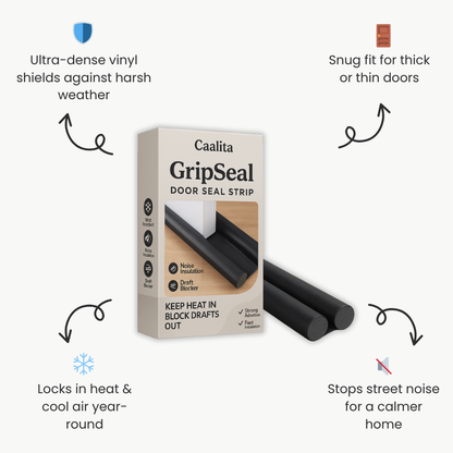 GripSeal™ Door Seal Strip — Lock Out Noise, Drafts, and Energy Waste for Year-Round Comfort (1+1 free)