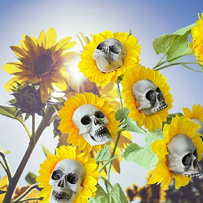 Sunflower Skeleton Flower A — Command Attention with Bold, Handmade Halloween Drama