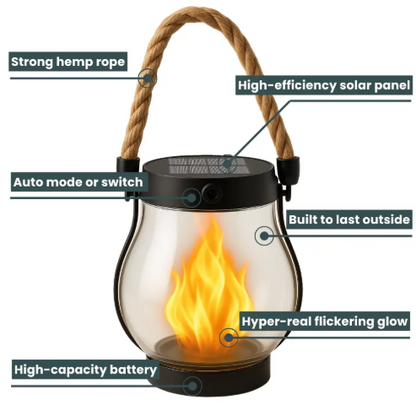 SolarFlame Aura Lantern — Light Up Nights with Safe, Hypnotic Flicker Magic