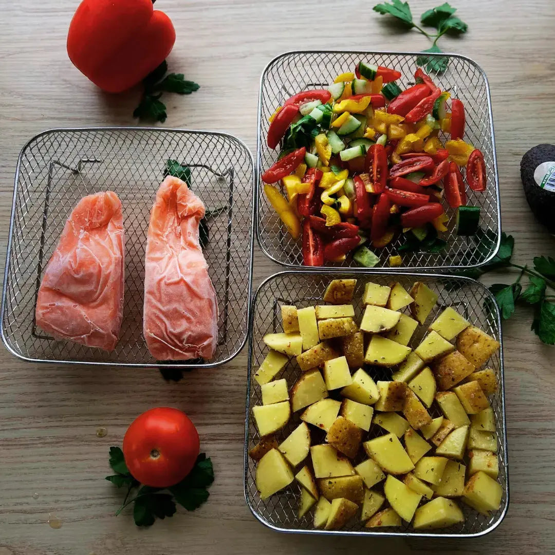 StackMaster™ Multi-Layer Baskets — Double Your Dinner, Zero Compromise