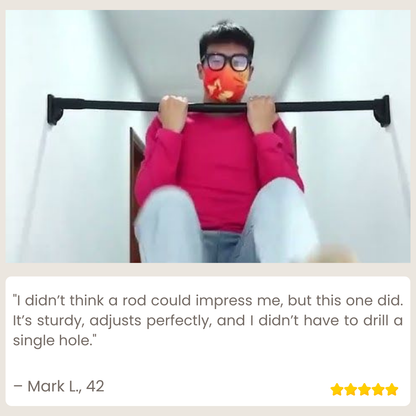 RodMaster™ PowerGrip Adjustable Rod — Snap It In Place and Own a Flawless, Damage-Free Home Instantly