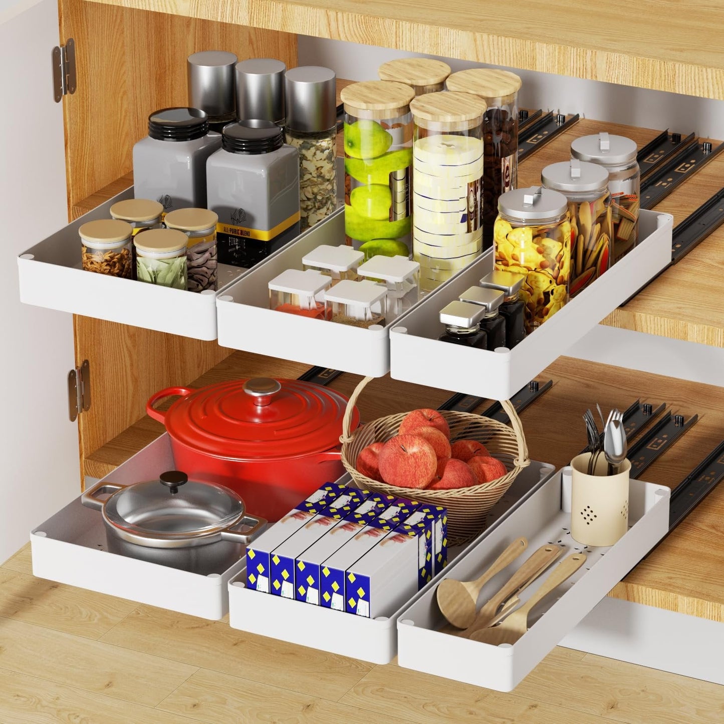 SlipStream Glide — Transform Cluttered Cabinets into Effortless, Spacious Order
