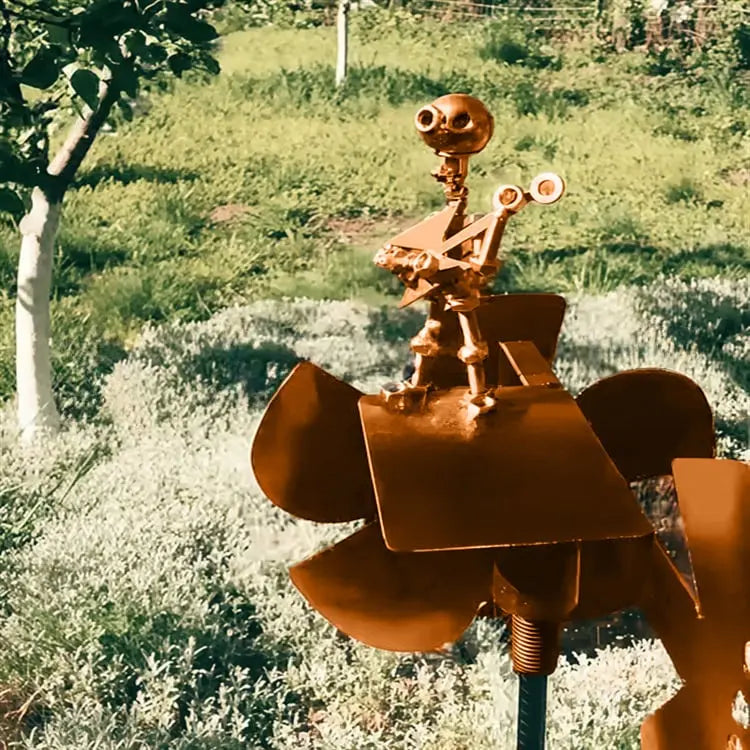 Metal Windmill "Rock Band" — Ignite Your Garden with the Raw Power and Passion of Rocking Motion