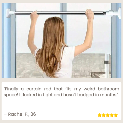 RodMaster™ PowerGrip Adjustable Rod — Snap It In Place and Own a Flawless, Damage-Free Home Instantly