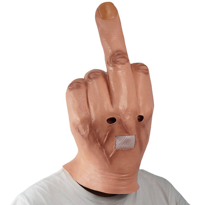 Latex Middle Finger Headgear — Own Every Moment with Unstoppable Rebel Power