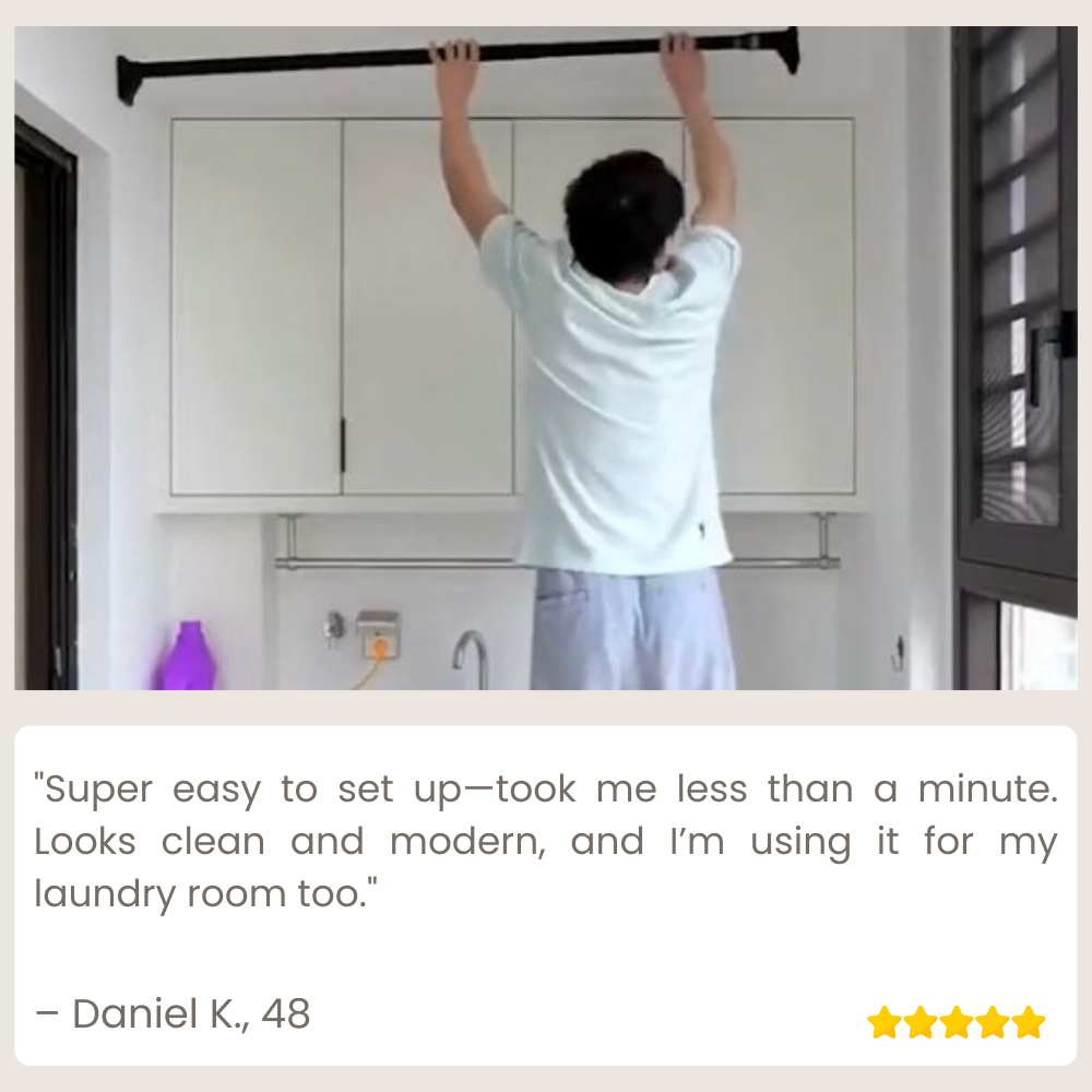 RodMaster™ PowerGrip Adjustable Rod — Snap It In Place and Own a Flawless, Damage-Free Home Instantly