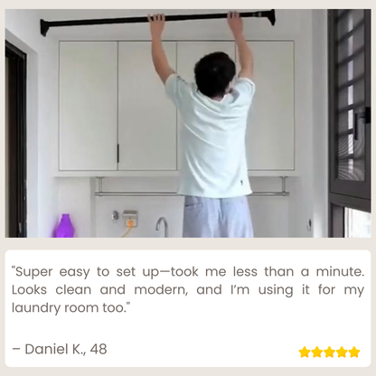 RodMaster™ PowerGrip Adjustable Rod — Snap It In Place and Own a Flawless, Damage-Free Home Instantly