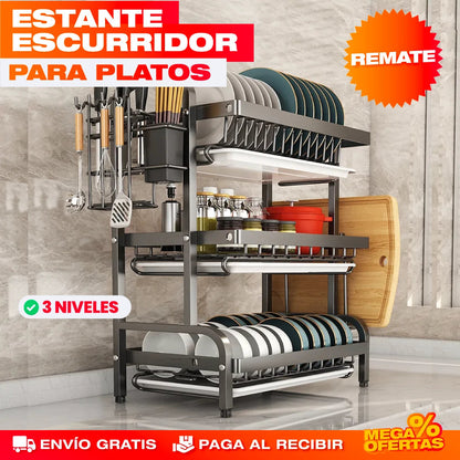 3-Tier UltraDry Pro Organizer — Transform Your Kitchen Into a Spotless, Stress-Free Zone