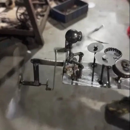 Metal Windmill "Rock Band" — Ignite Your Garden with the Raw Power and Passion of Rocking Motion