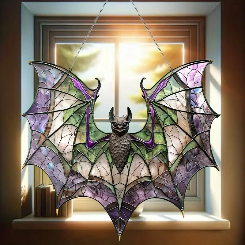 Bat Purple Acrylic Window Hanging — Transform Sunlight Into a Living Memory That Warms Your Soul