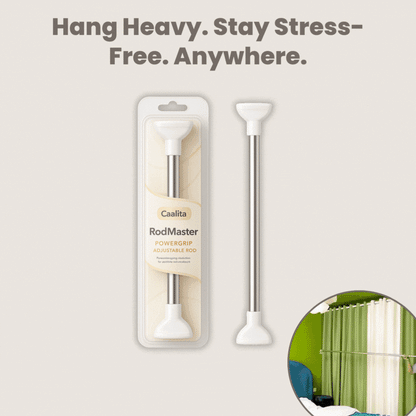 RodMaster™ PowerGrip Adjustable Rod — Snap It In Place and Own a Flawless, Damage-Free Home Instantly