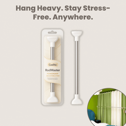 RodMaster™ PowerGrip Adjustable Rod — Snap It In Place and Own a Flawless, Damage-Free Home Instantly