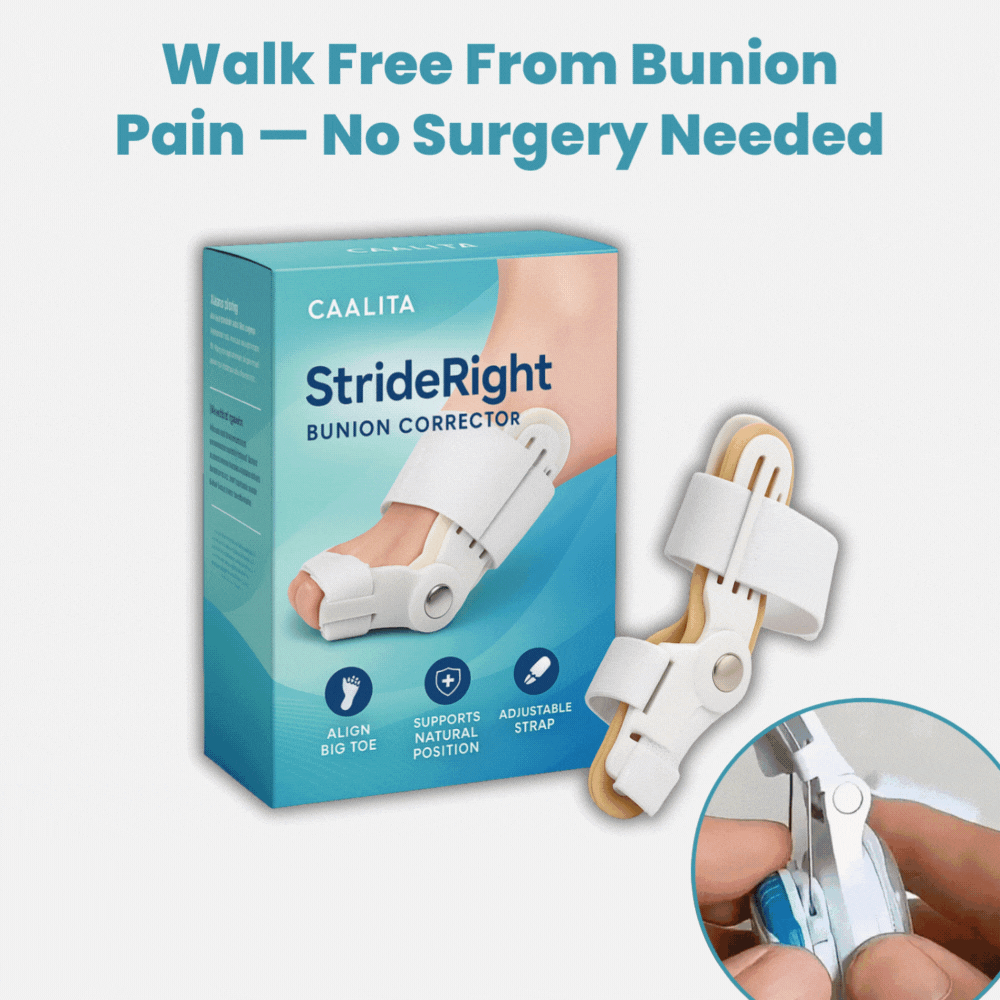 StrideRight — Break Free from Bunion Pain and Step into Comfort All Day