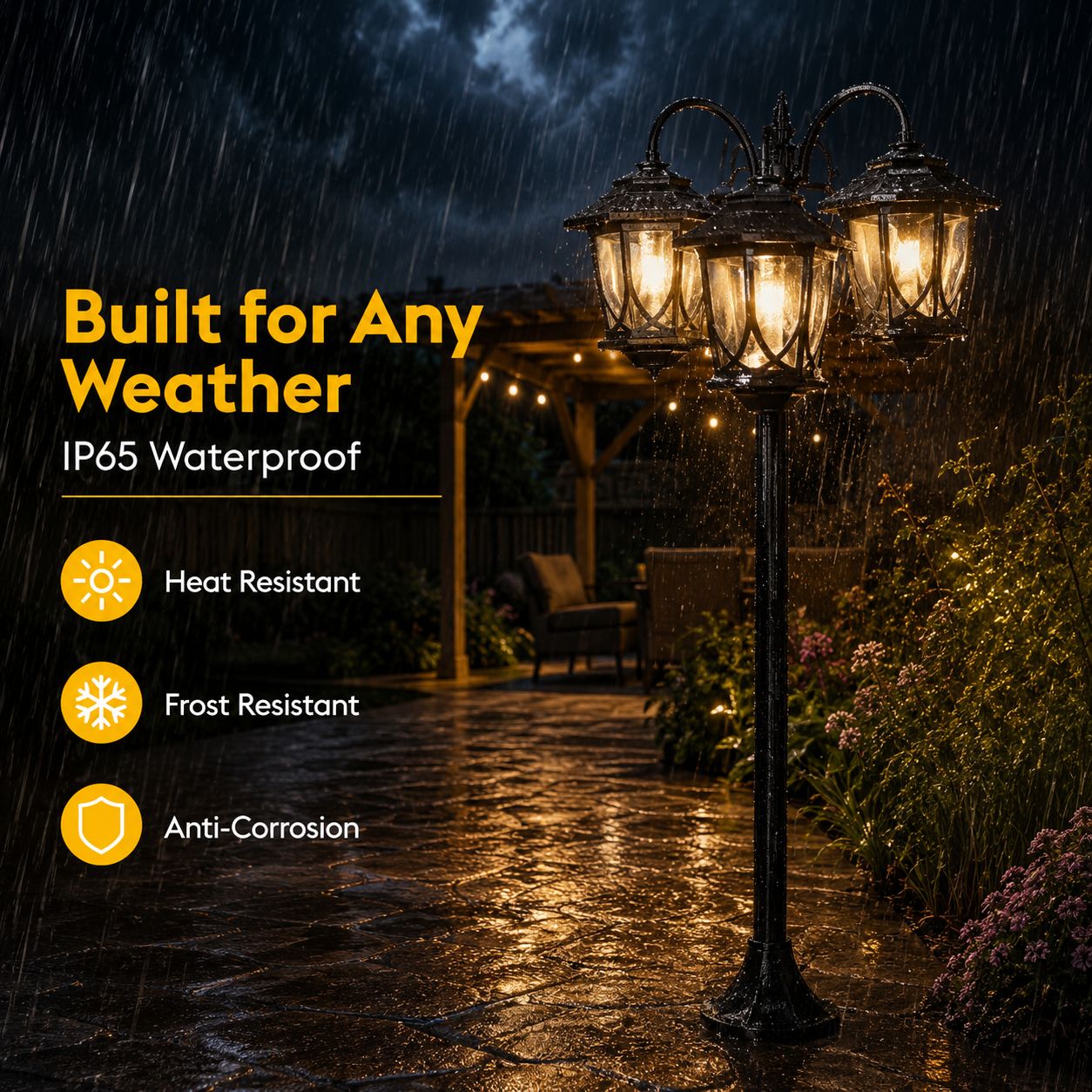 Verana — The warm glow your yard's been missing.