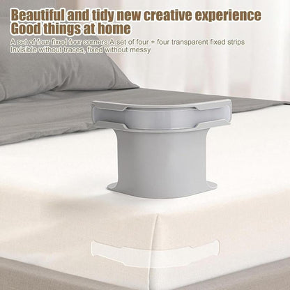 GripForce Sheet Holders — Sleep Tight All Night with Wrinkle-Free, Snug Bedding (4 pieces)