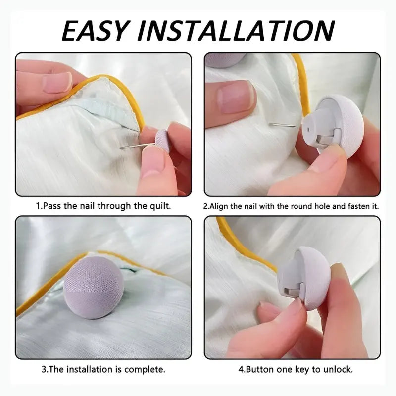 GripSure™ Clips — Lock Your Bedding Tight for Deep, Uninterrupted Sleep Every Night