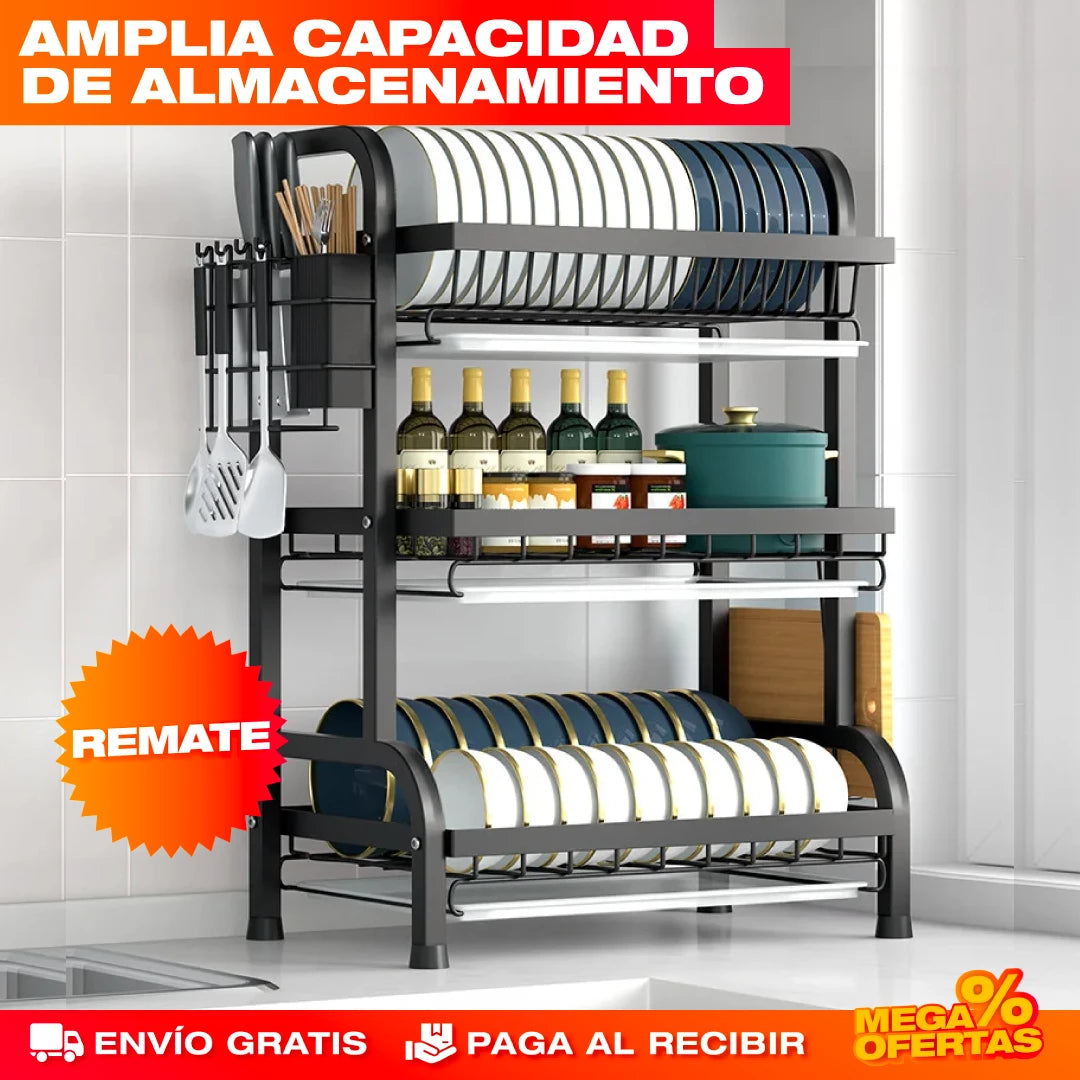 3-Tier UltraDry Pro Organizer — Transform Your Kitchen Into a Spotless, Stress-Free Zone