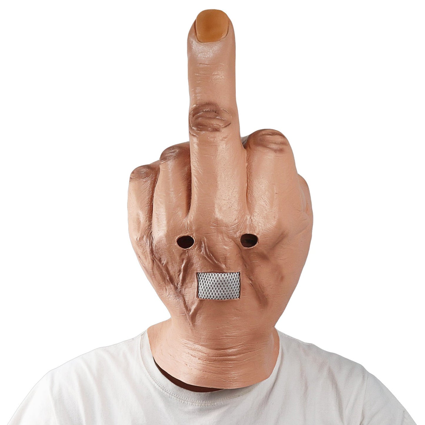 Latex Middle Finger Headgear — Own Every Moment with Unstoppable Rebel Power