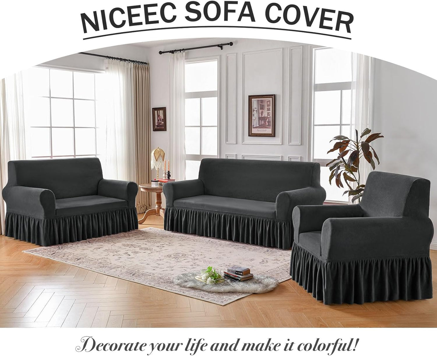 Velvet-Rich Sofa Slipcover — Wrap Your Sofa in Irresistible Plush Comfort and Unshakable Pet-Proof Style