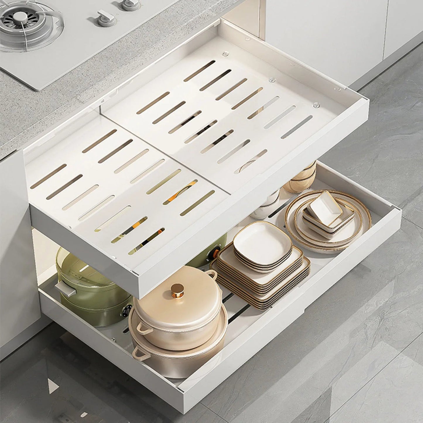GlideStor — Instantly Double Your Kitchen Space and End Clutter Chaos Forever