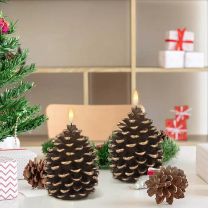 Battery-powered pinecone glow — Wrap Your Home in Endless, Safe Warmth