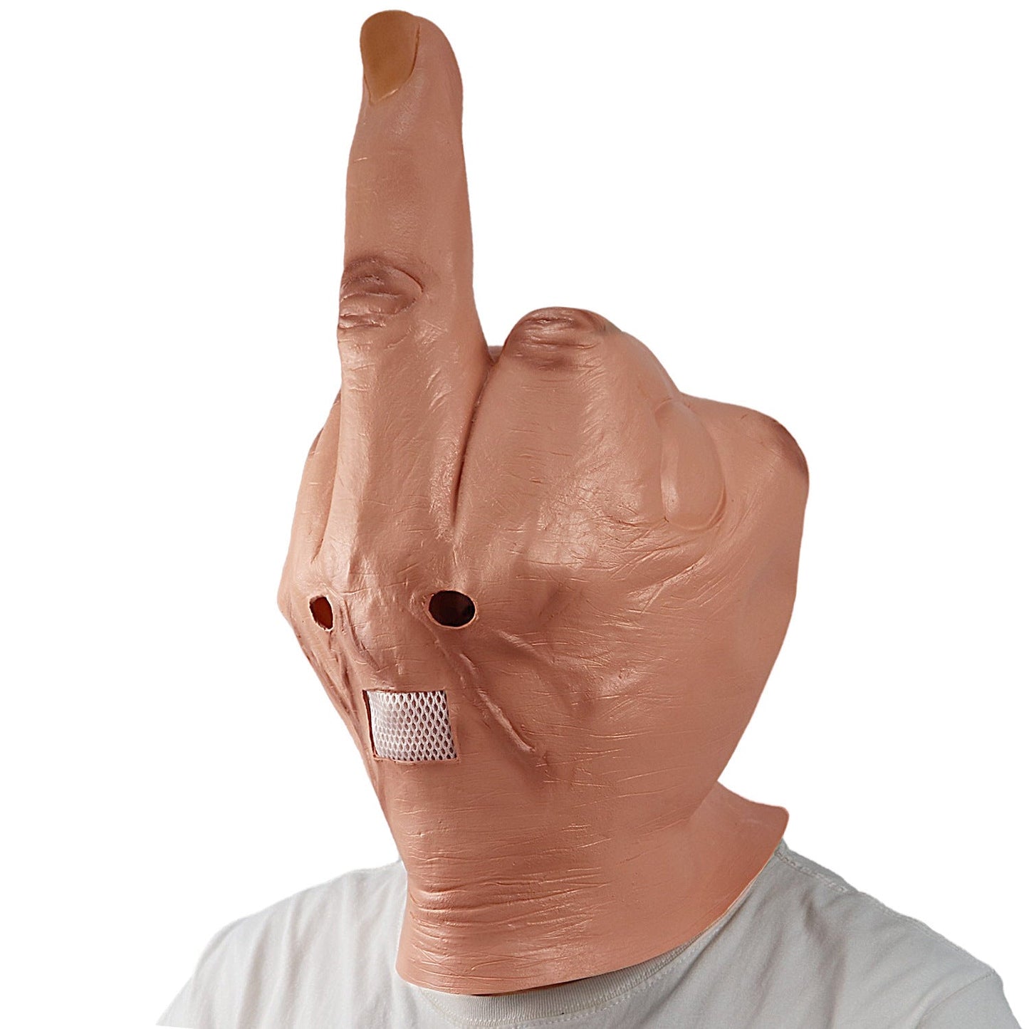 Latex Middle Finger Headgear — Own Every Moment with Unstoppable Rebel Power