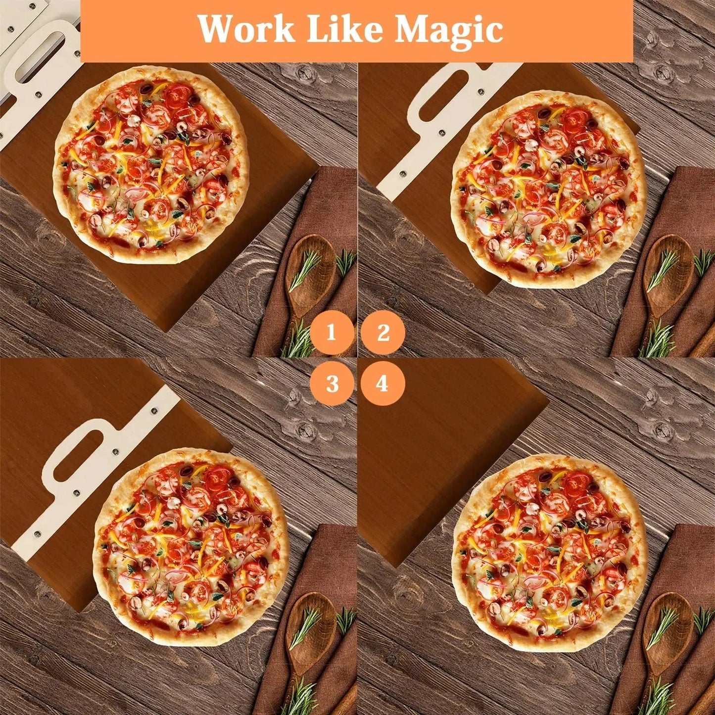 SlixaGlide Sliding Pizza Peel — Master the Perfect Pizza Launch Every Time Without the Mess