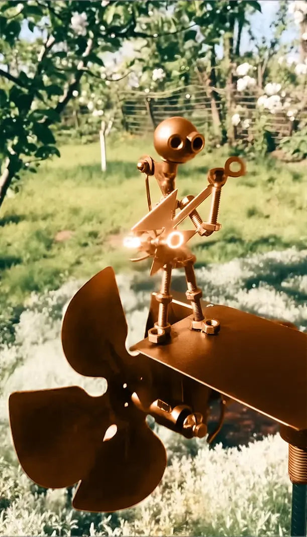 Metal Windmill "Rock Band" — Ignite Your Garden with the Raw Power and Passion of Rocking Motion