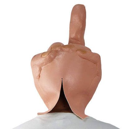 Latex Middle Finger Headgear — Own Every Moment with Unstoppable Rebel Power